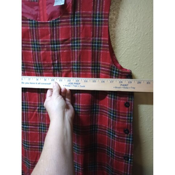 Sag Harbor wool blend sleeveless full button down lined dress women's 12 - Picture 8 of 9